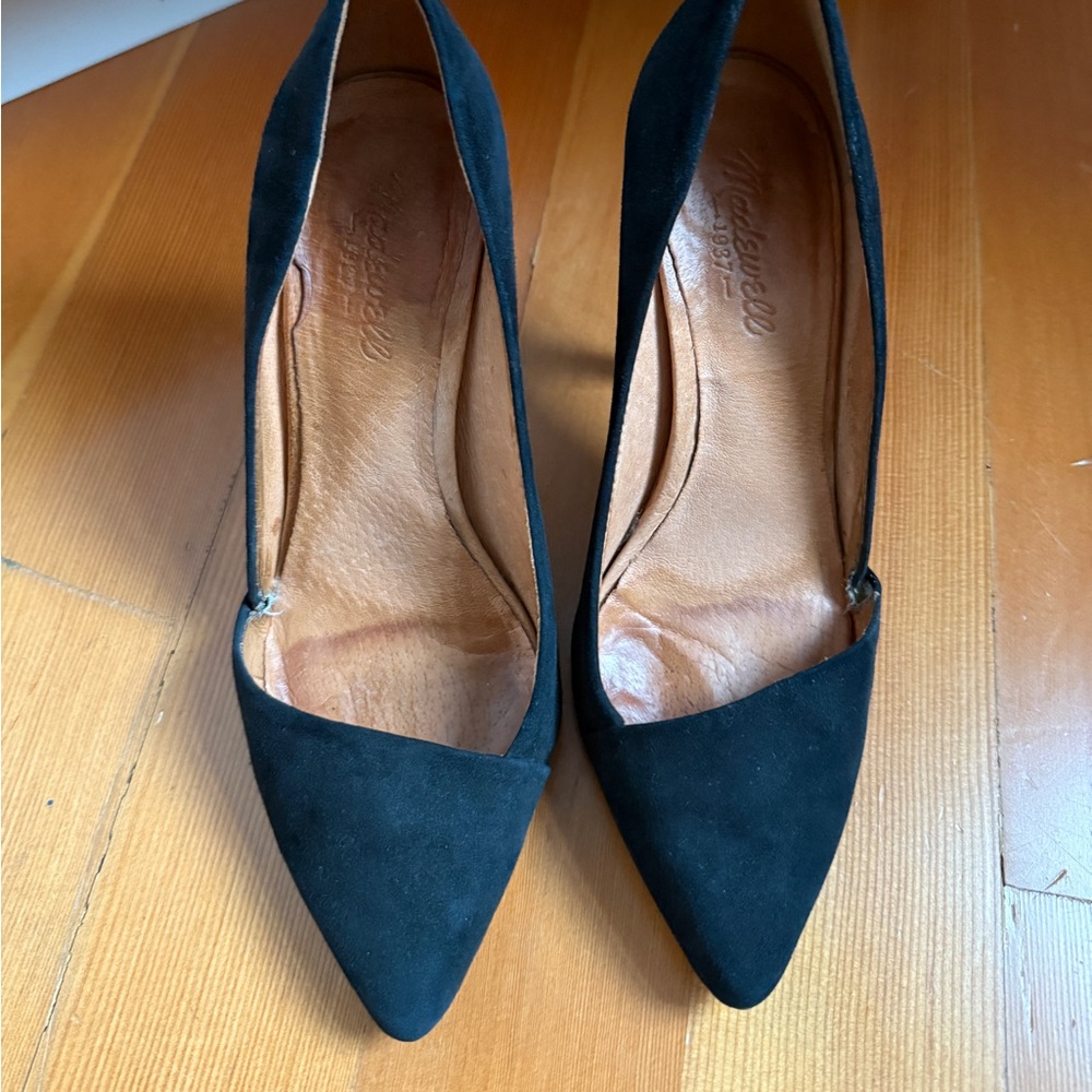 Madewell Black Suede Pointed Heels